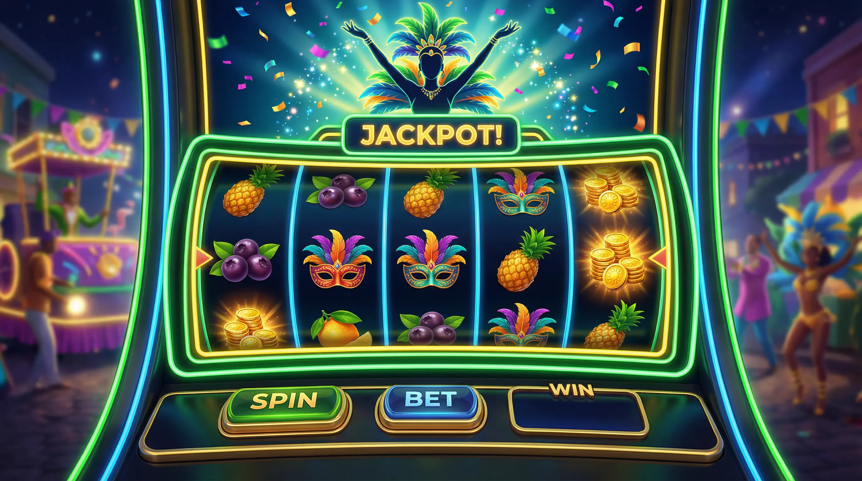 Caça-níqueis temáticos do carnaval brasileiro no maximabet